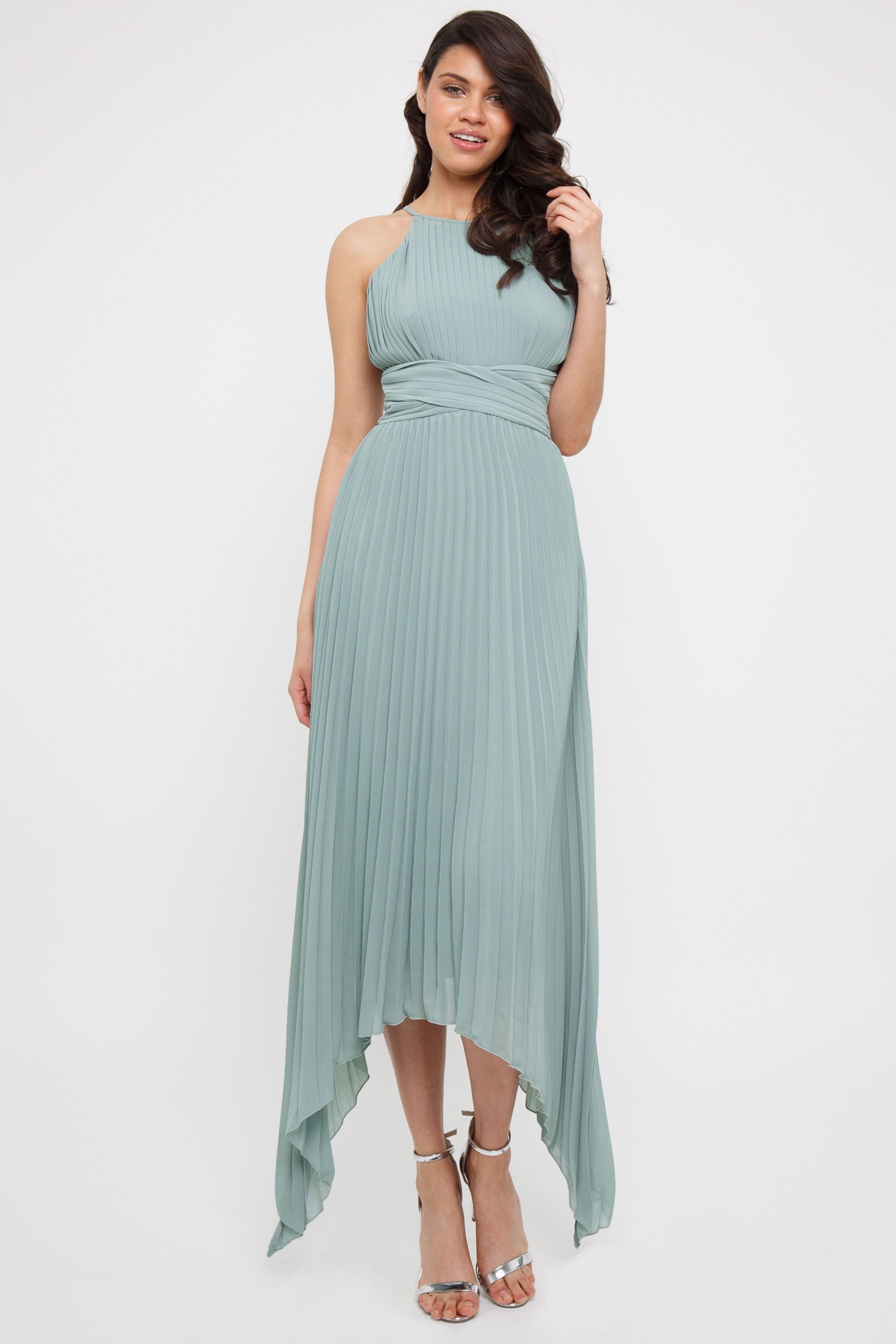 TFNC Morely Green Lily Hi-Lo Maxi Dress