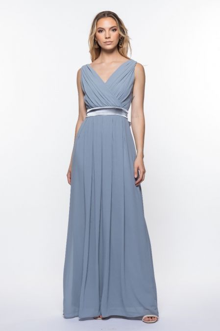 TFNC Kily Blue Grey Maxi Dress