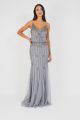 Lace & Beads Keeva Grey Maxi Dress