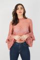 Lace & Beads Lunette Dusty Pink Top