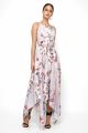Lace & Beads Cosmos Grey Floral Maxi Dress 