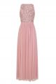 Lace & Beads Picasso Rose Pink Embellished Maxi Dress