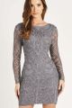Lace & Beads Brooklyn Grey Sequin Dress
