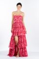 Lace & Beads Shiloh Red Maxi Dress