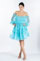 Lace & Beads Jessica Blue Mini Dress