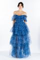 Lace & Beads Sydney Blue Maxi Dress