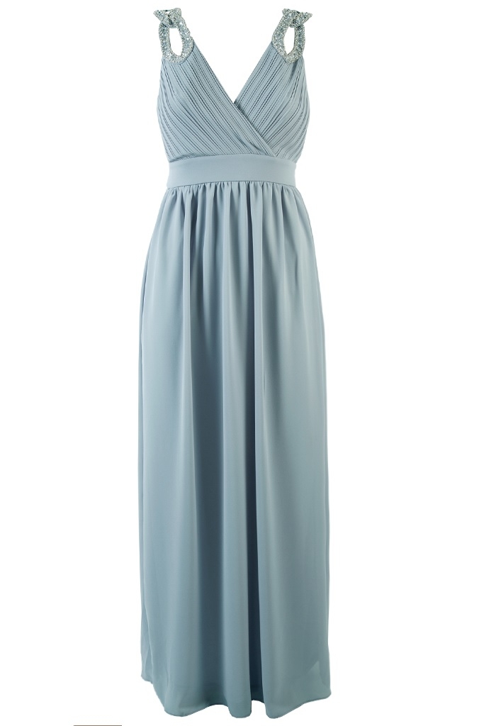 TFNC Debby Light Blue Maxi Dress