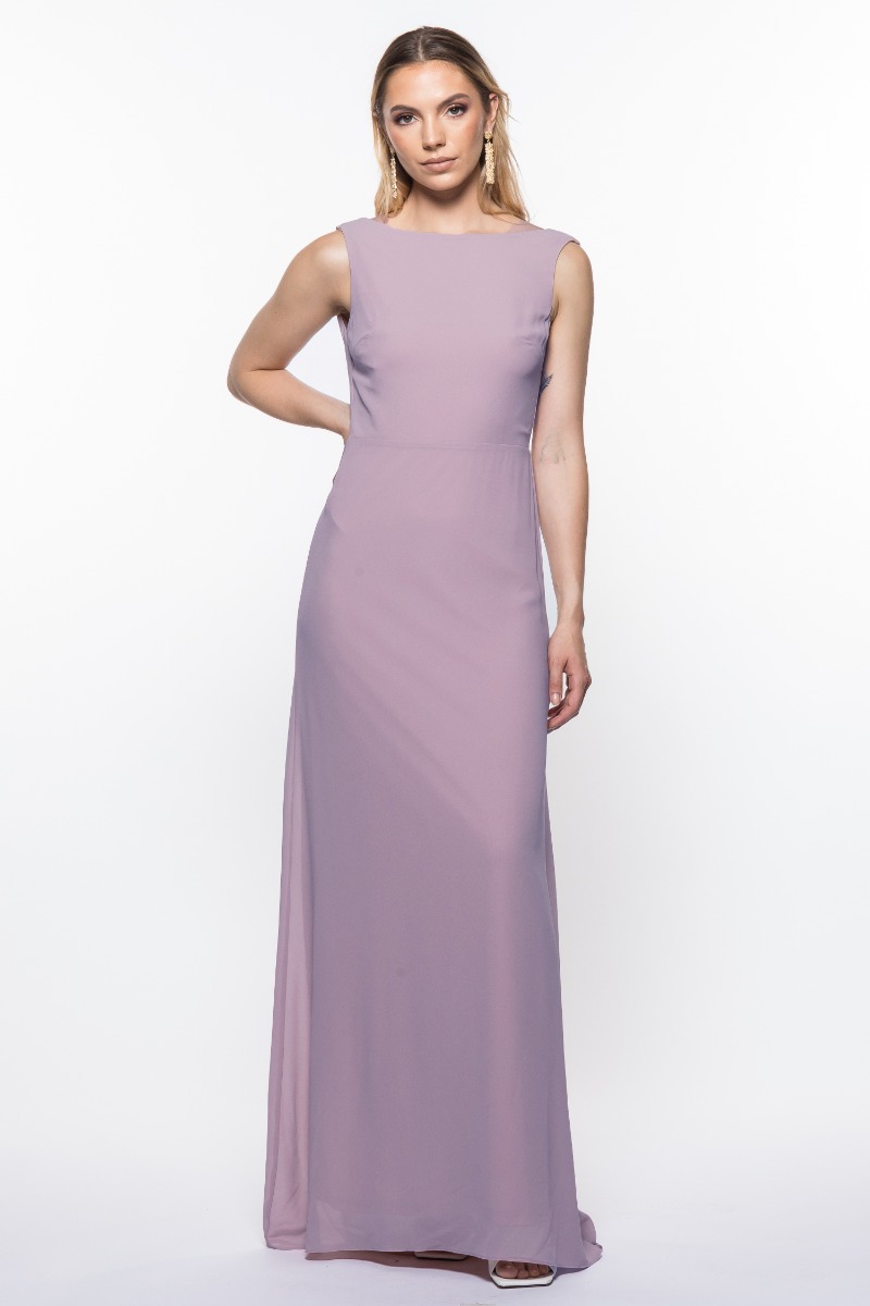 TFNC Eliana Lavender Fog Maxi Dress