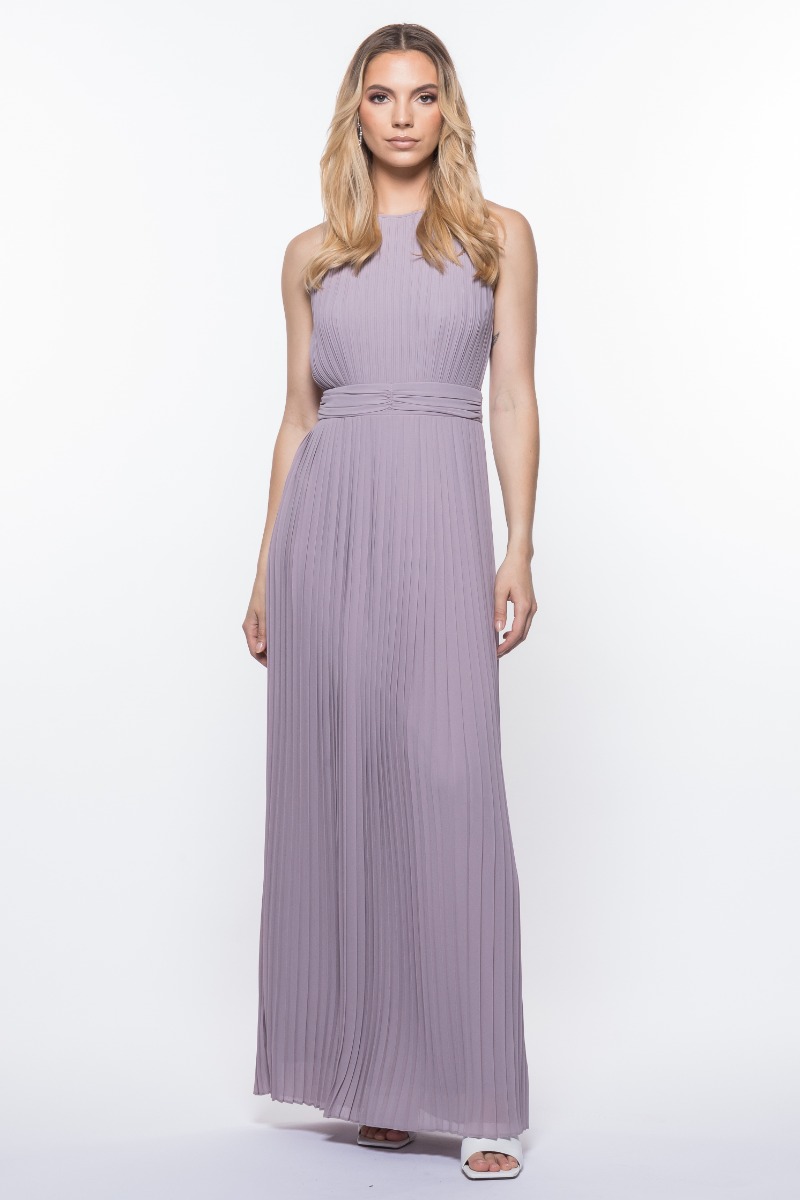 TFNC Serene Grey Lavender Fog Maxi Dress