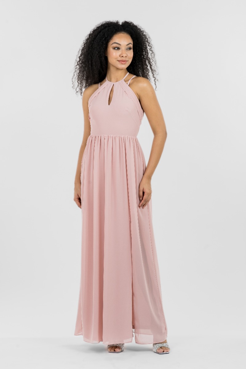 TFNC D0055 Dusky Pink Maxi Dress